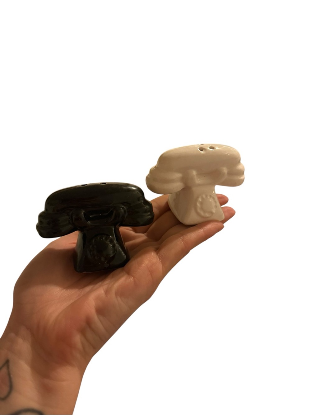 Vintage telephone salt and pepper shakers